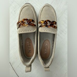 NYDJ platform loafers light taupe size 8 1/2M